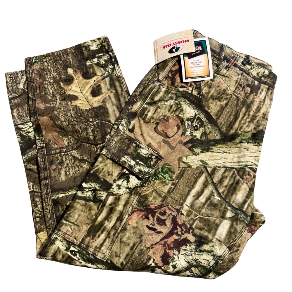 Mossy Oak Break-Up Infinity Camo Cargo Pants Key‎ Industries NWT 42x32 Y2K READ!